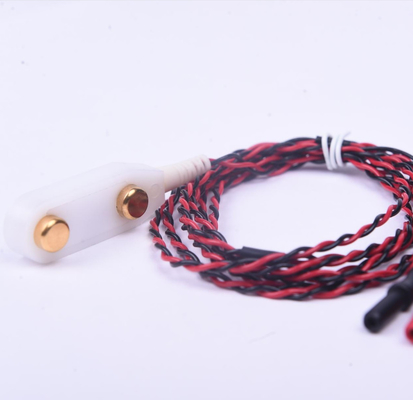 Il EMG che registra la distanza dell'elettrodo 25mm di Antivari ha colorato bianco con due cavi