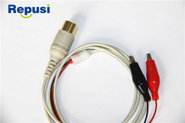 Cavo di registrazione schermato del morsetto a coccodrillo per Tab Electrodes Wire Length adesivo 1.2m