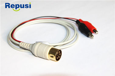 Cavo di registrazione schermato del morsetto a coccodrillo per Tab Electrodes Wire Length adesivo 1.2m