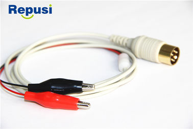 Cavo di registrazione schermato del morsetto a coccodrillo per Tab Electrodes Wire Length adesivo 1.2m