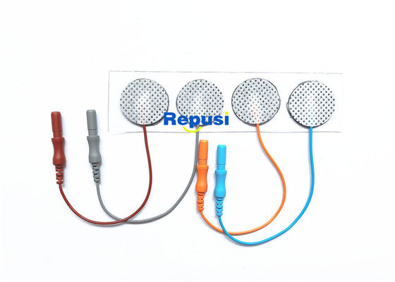 4 elettrodi di superficie monouso di EMG del sensore DISCHI AG AgCl con il cavo di 10cm