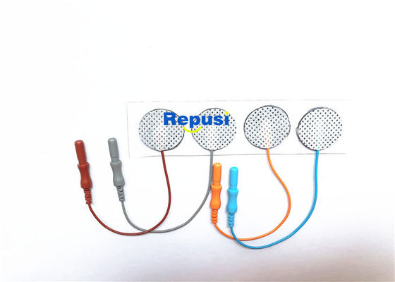 4 elettrodi di superficie monouso di EMG del sensore DISCHI AG AgCl con il cavo di 10cm