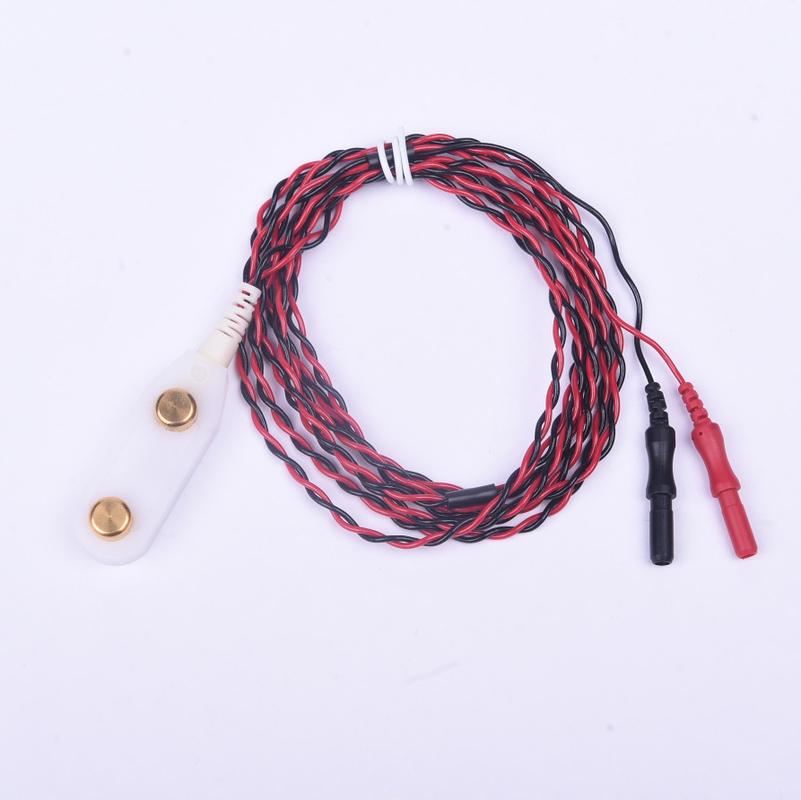 Il EMG che registra la distanza dell'elettrodo 25mm di Antivari ha colorato bianco con due cavi
