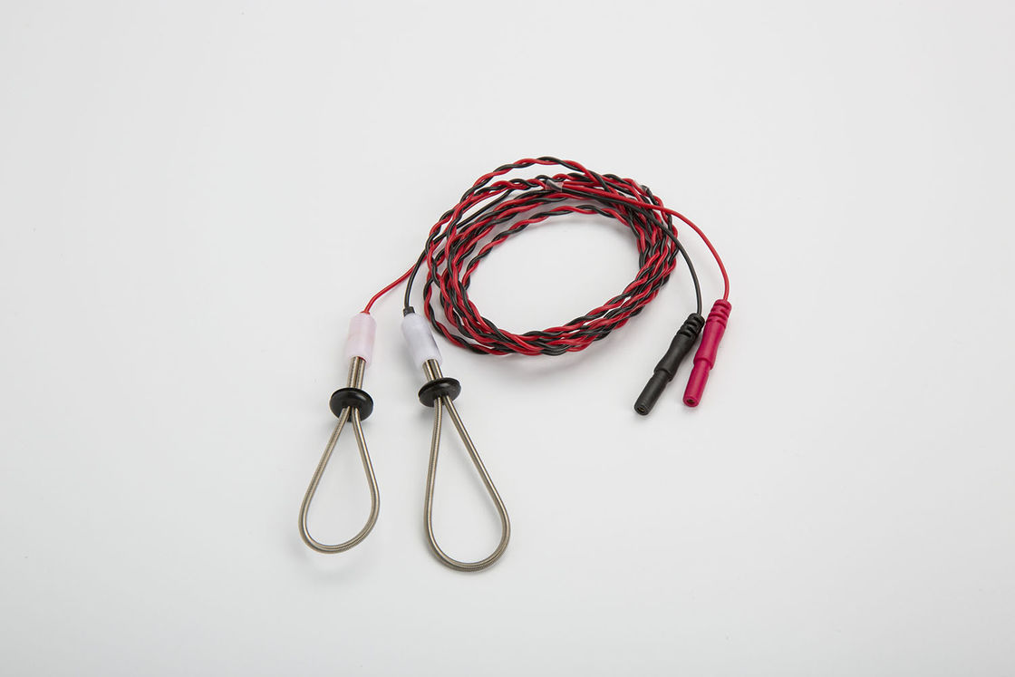 Rosso sensoriale dello spazio in bianco di twisted pair dell'elettrodo del ciclo del dito del rappresentante -1.5R Resusable EMG